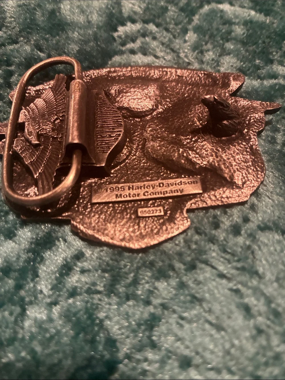 Harley-Davidson Two-Tone Eagle Logo Belt Buckle in Bronze and Gold